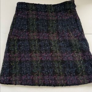Brora Wool Blend Mini Skirt W/ Lochcarron of Scotland Fabric